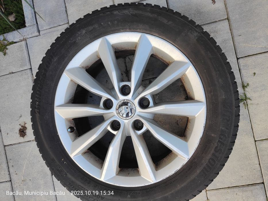Jante aliaj 16 anvelope iarnă Skoda Octavia VW Passat 5x112 16