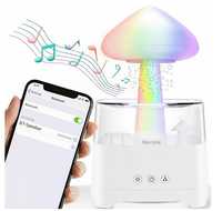 Umidificator Ciuperca cu sunete albe, 7 culori, Bluetooth, telecomanda