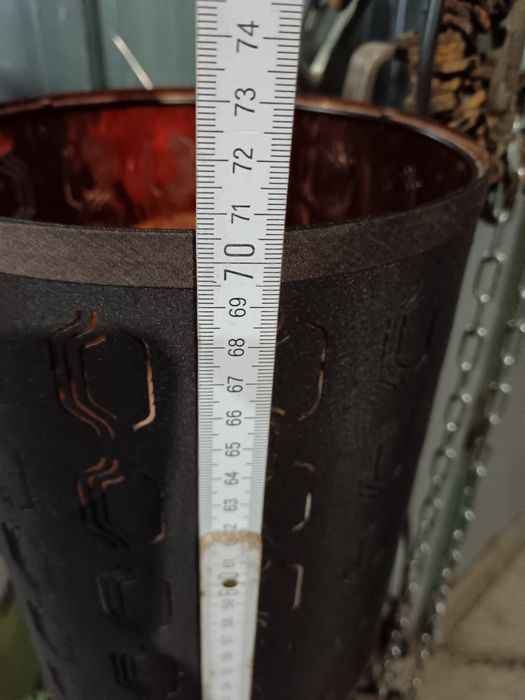 Lampă de birou, ambientala, veioza, artizanala, cu piciorul din ax cu