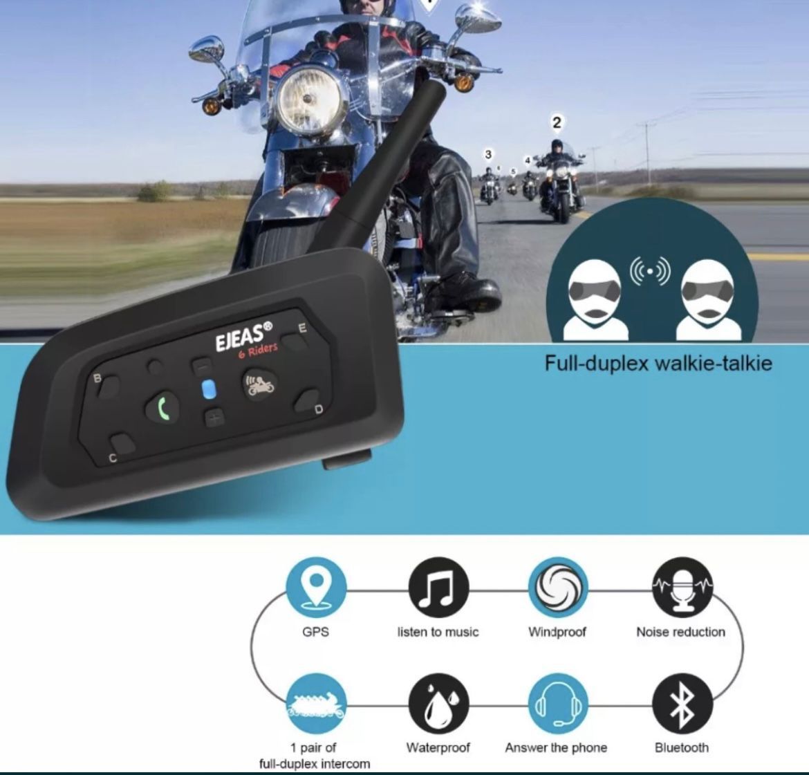 Ejeas V6 Pro (Intercom Moto)