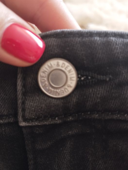 Blugi groși skinny, de culoare neagră, pentru 10-11 ani