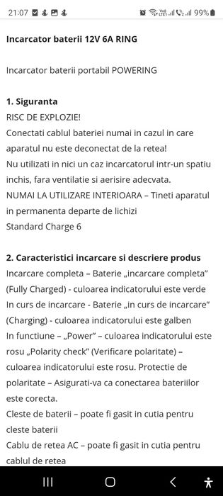 Incarcator baterie auto portabil