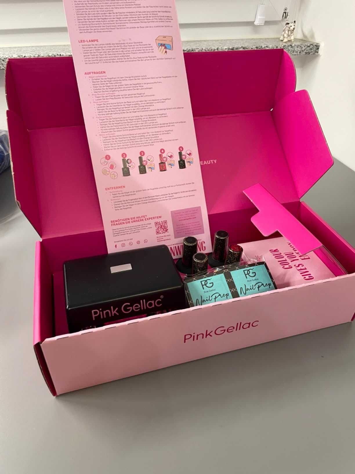 Pink Gellac Shellac Starter Set with Lamp - Premium непокрит