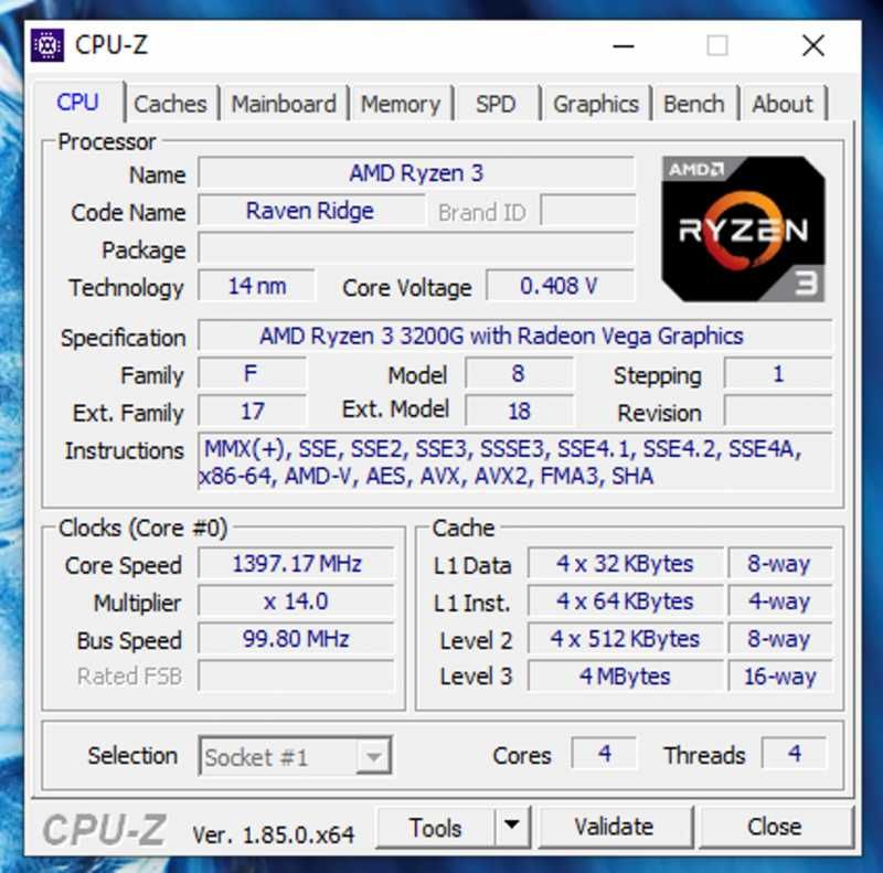 Процессор Ryzen 3 PRO 3200G AM4