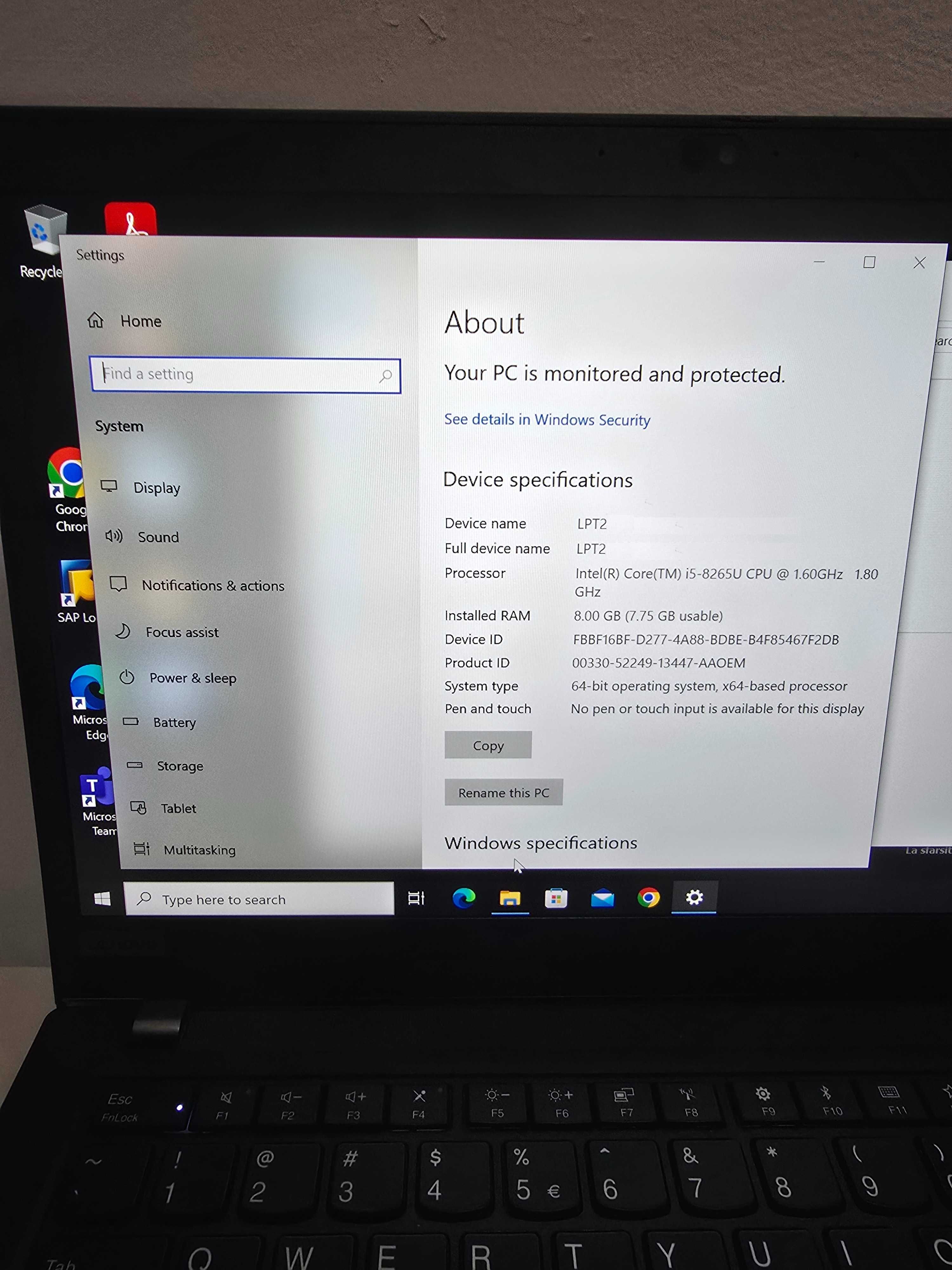 Laptop ThinkPad T490