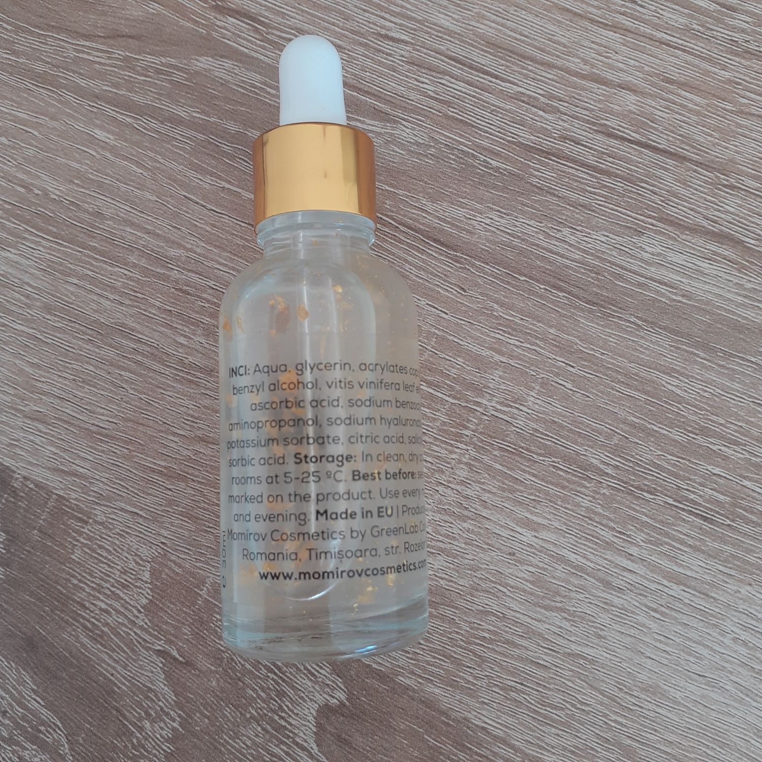 Ser facial cu aur 24K și Acid hialuronic