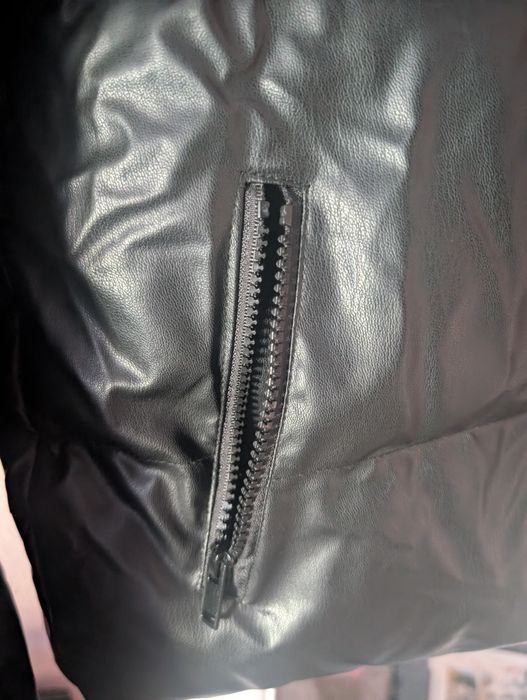 Дамско зимно кожено бомбър яке