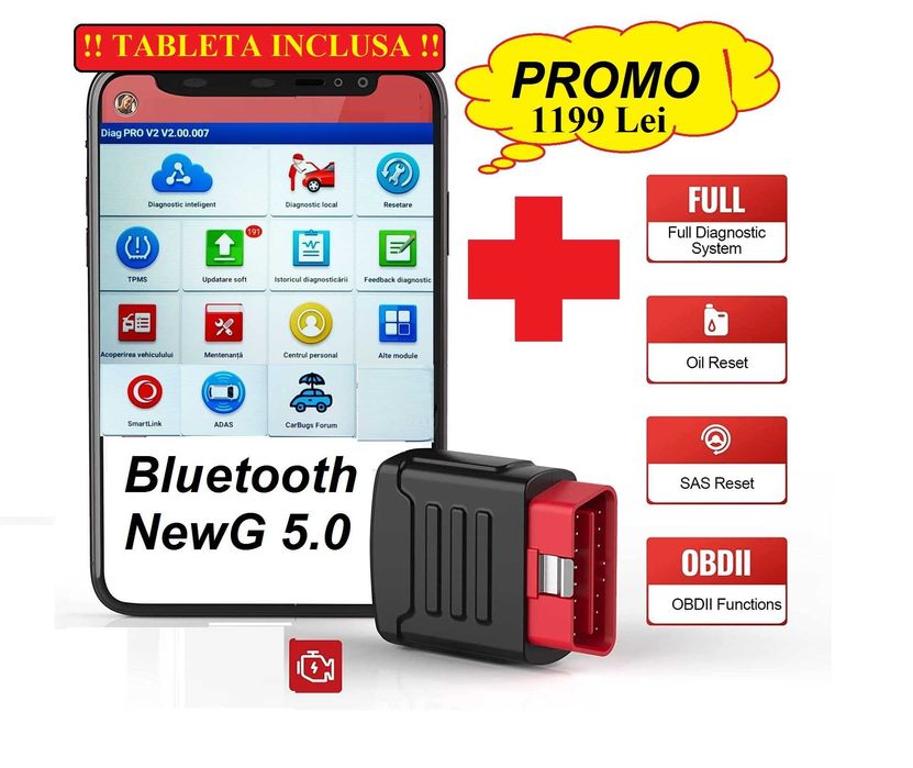 Pret redus kit tester auto multimarca easydiag diagnoza tableta, full