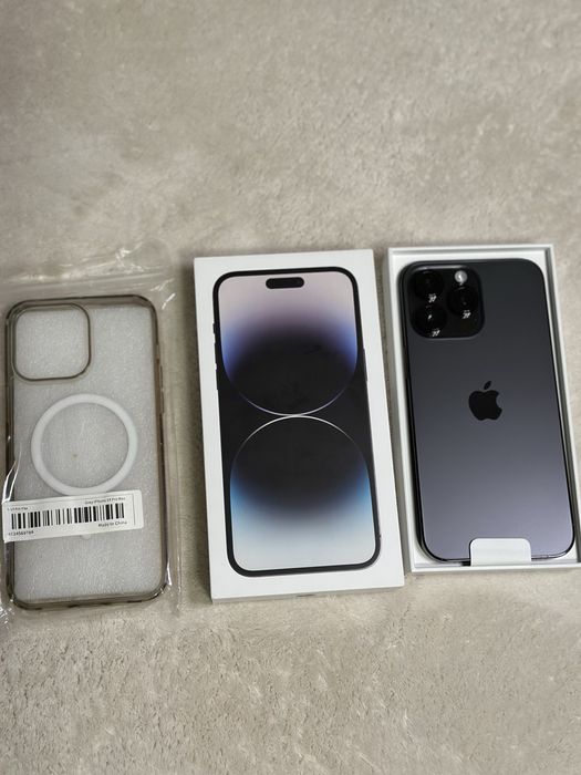 iPhone 14 Pro Max Space Black 91% full box + cablu original sigilat