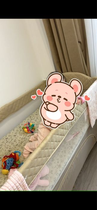 Patut pliabil pentru copii KikkaBoo Milky Way