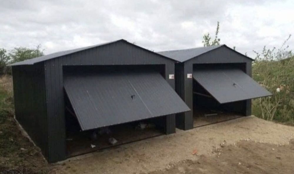 Garaje auto din structura metalica si panou sandwich termoizolant, dim