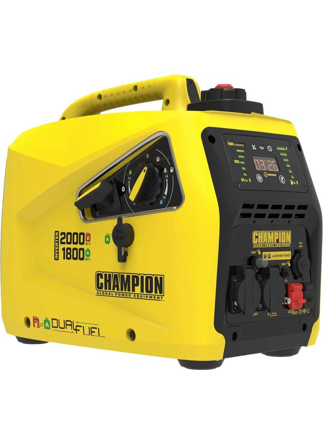 Инверторен генератор Champion dual fuel 2kw газ, бензин