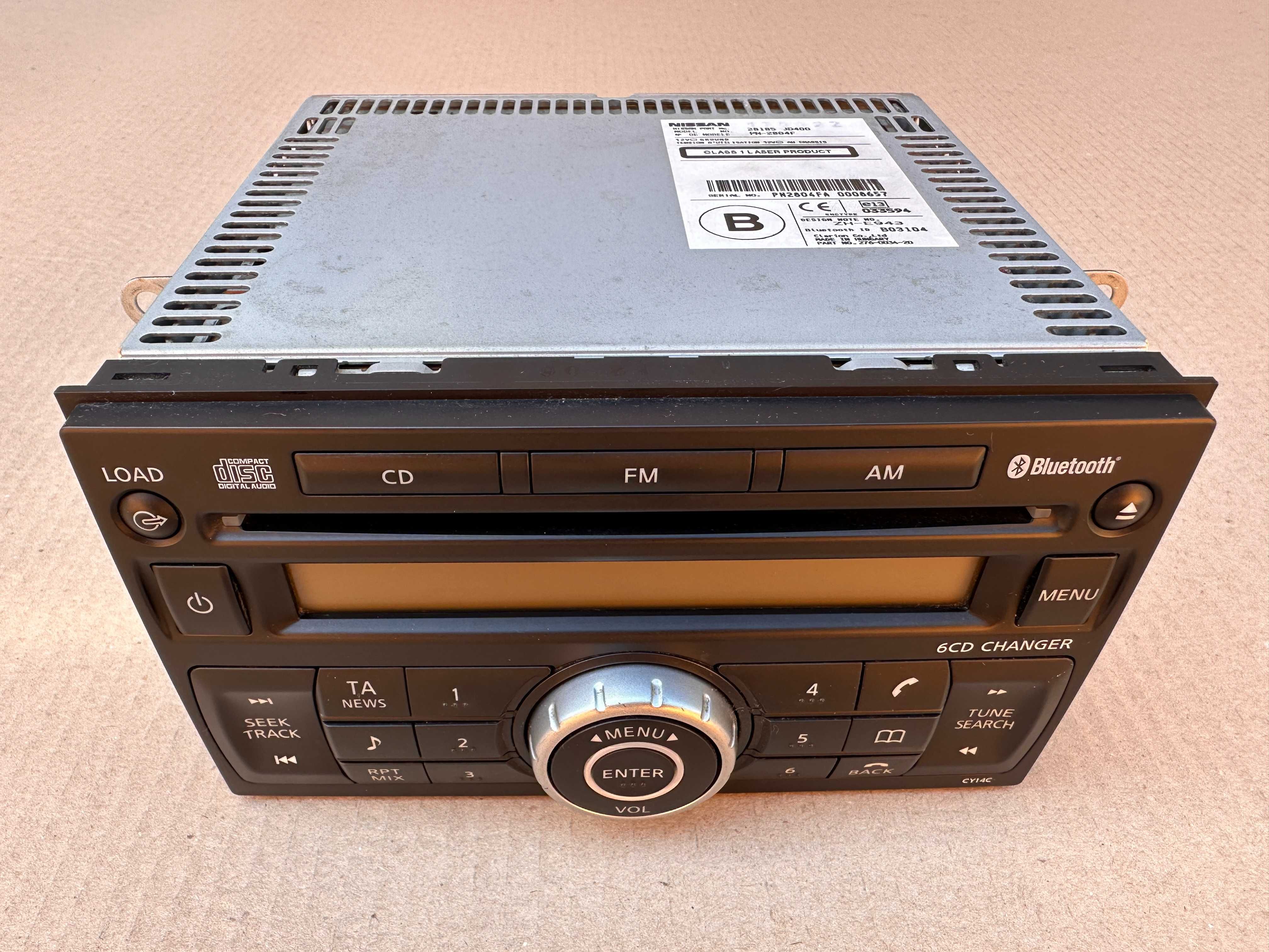 Radio CD Player Nissan Qashqai 28185JD400 PN-2804F