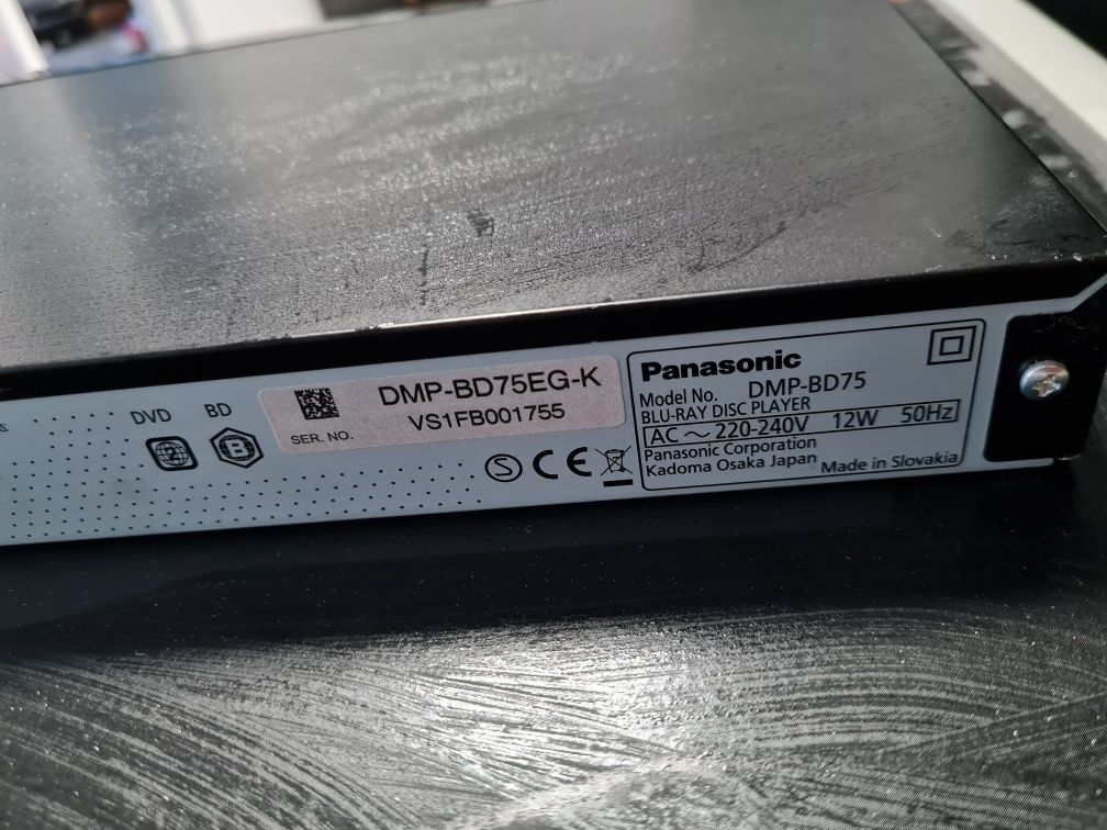DVD Panasonic  Blu-Ray DMP-BD75