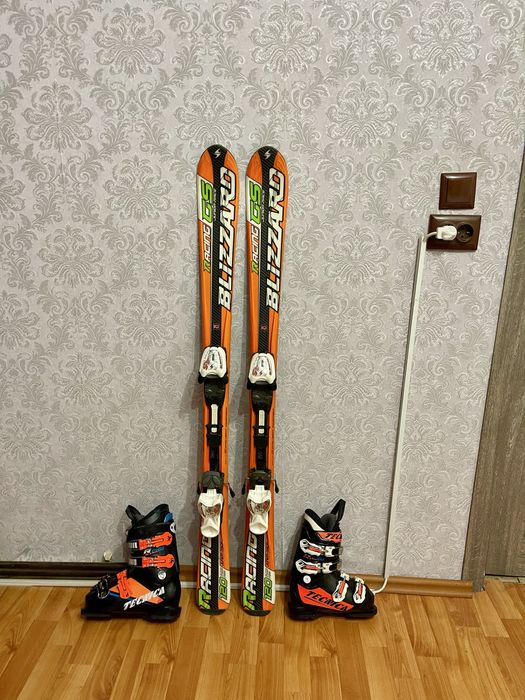 Schiuri copii 120 cm blizzard cu clapari set