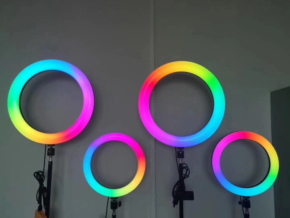 RGB Кольцевая Лампа 20 26 см (цветные + обыч. режимы) + ШТАТИВ!