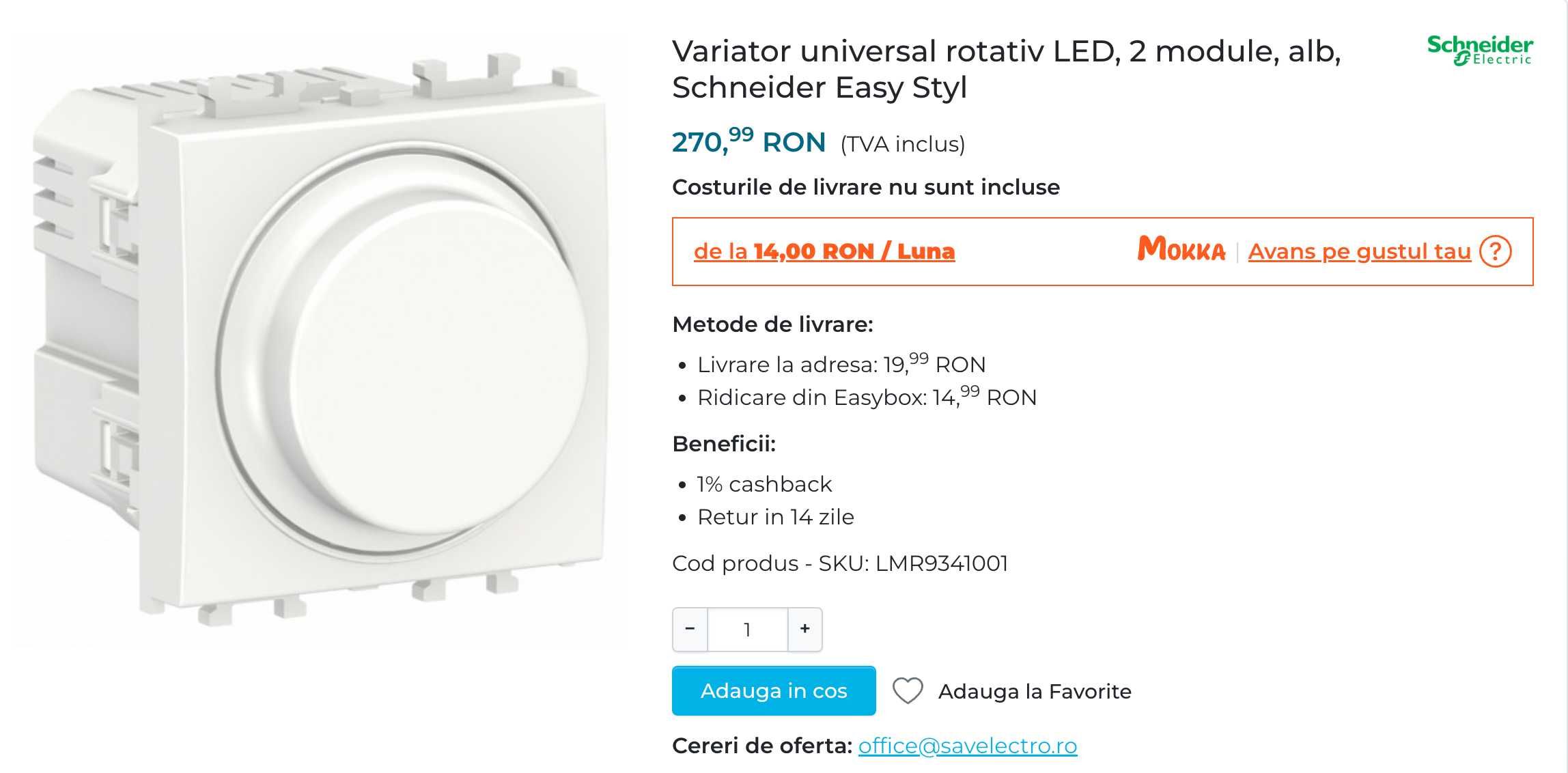 Variator Schneider, Easy Styl LMR9341001