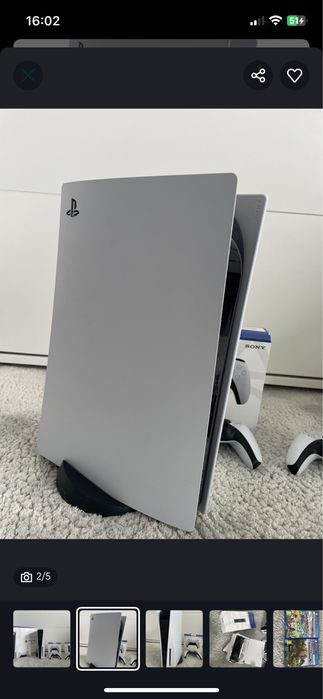 PS5 slim cu disc  cu 2 manete si incarcator