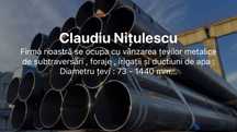 Vand teava metalica noua de irigatii , foraje subtraversari protectie