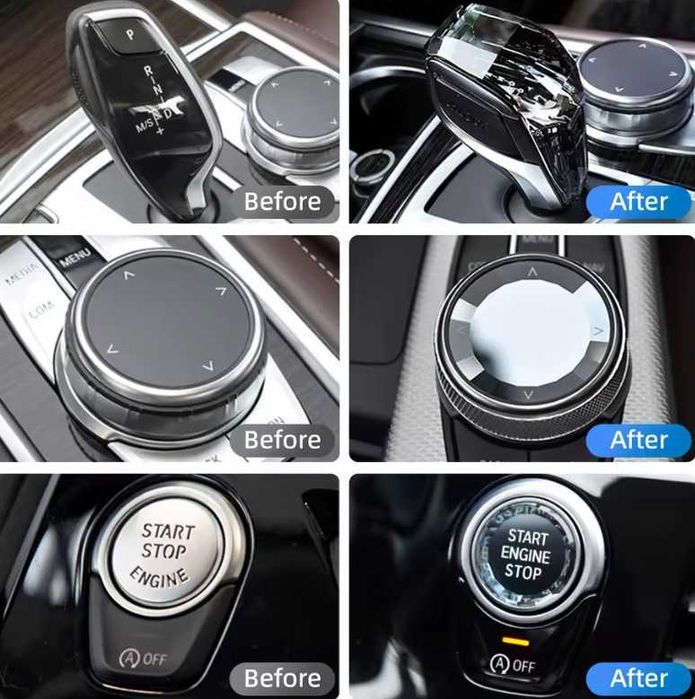 Set 4 piese Crystal cristal Swarovski Bmw Seria 1 2 3 G02 G05 G06 G07