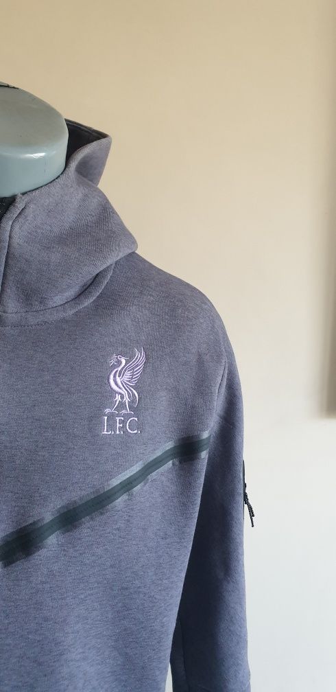 Nike Tech FC Liverpool Full Zip Hoodie  M ОРИГИНАЛ! Мъжки Суитшърт!