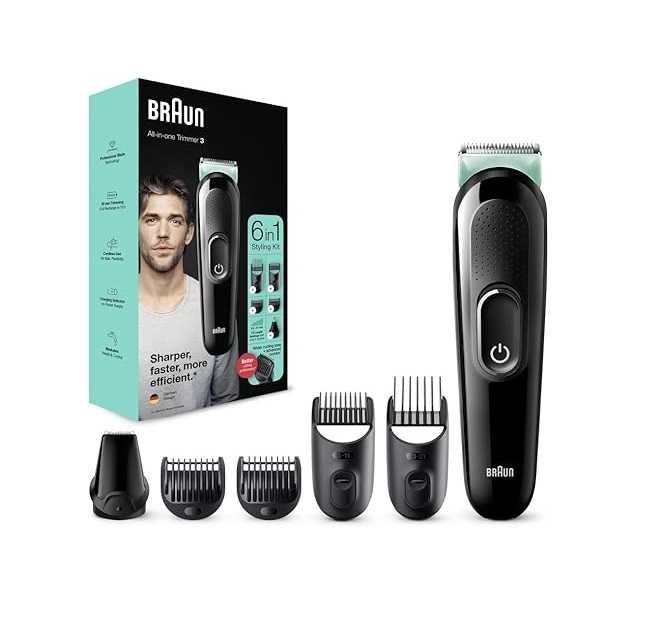 Тример за брада и тяло Braun All In One Trimmer 3 MGK3321, 6 аксесоара