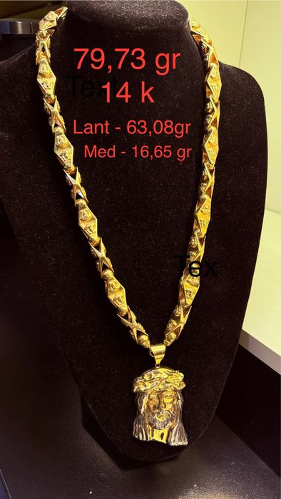 Lant barbati din aur 14k