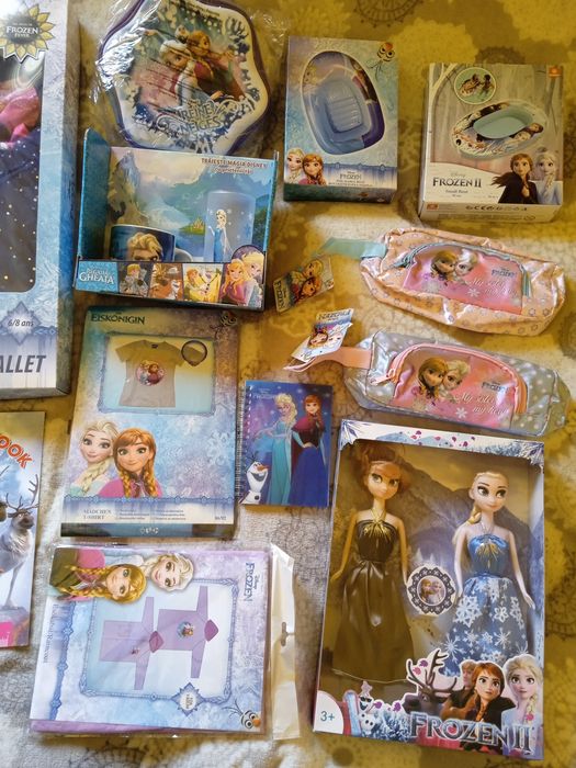 Păpușa , rochiță , penar Frozen =650 lei