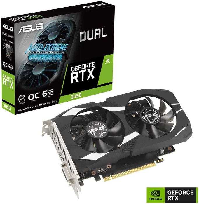 Видеокарта ASUS RTX 3050 06G Dual OC 6 Гб