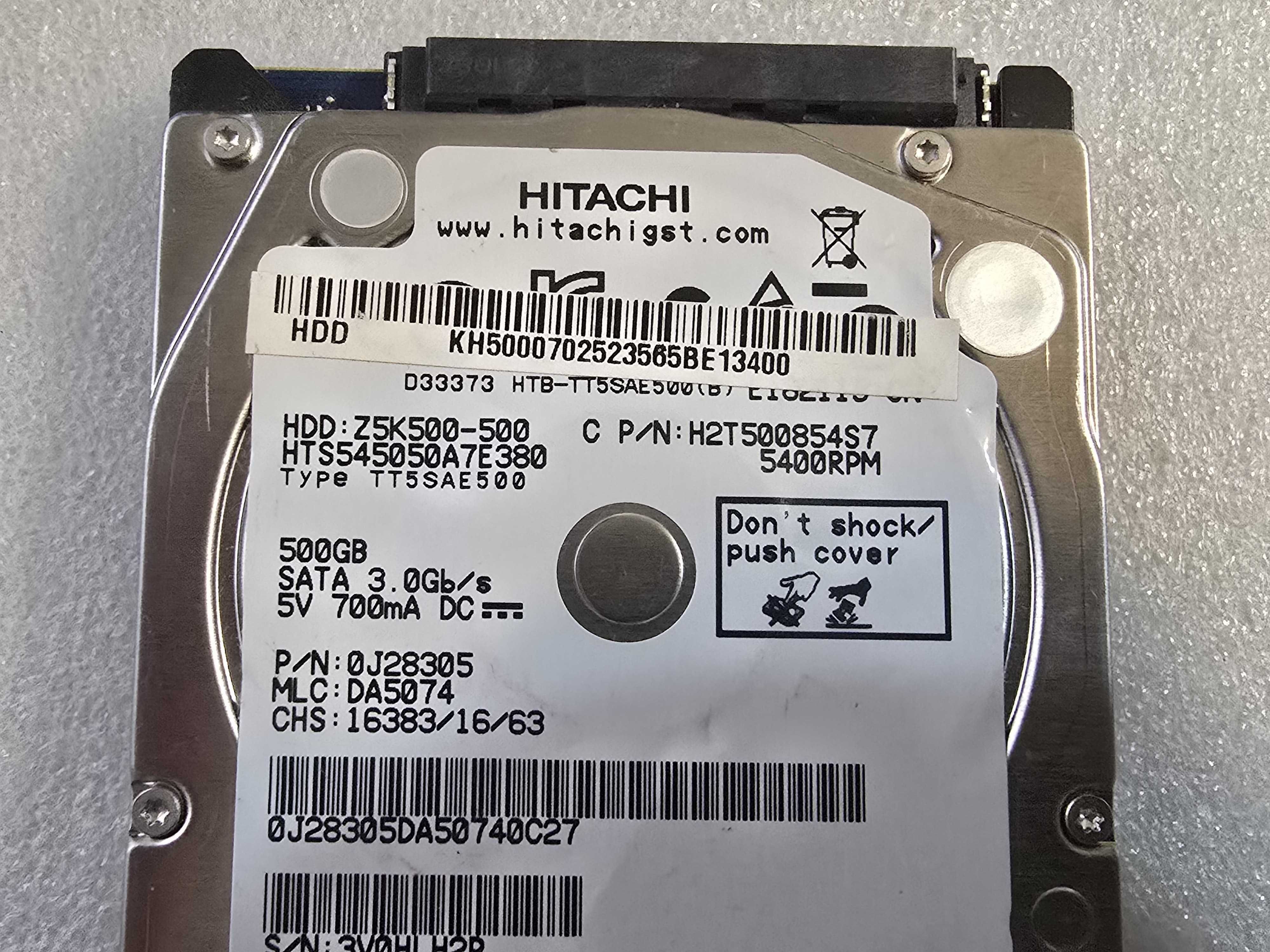 Hard disk Laptop Hitachi 500GB, SATA III, Buffer 8MB, 5400 rpm
