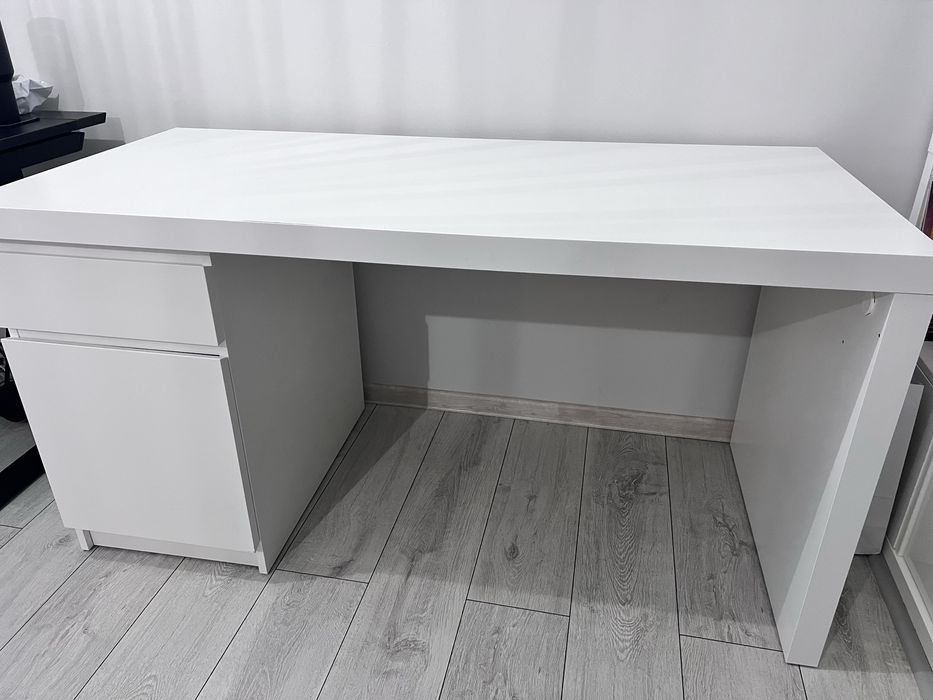 Birou Malm 140x65 Alb