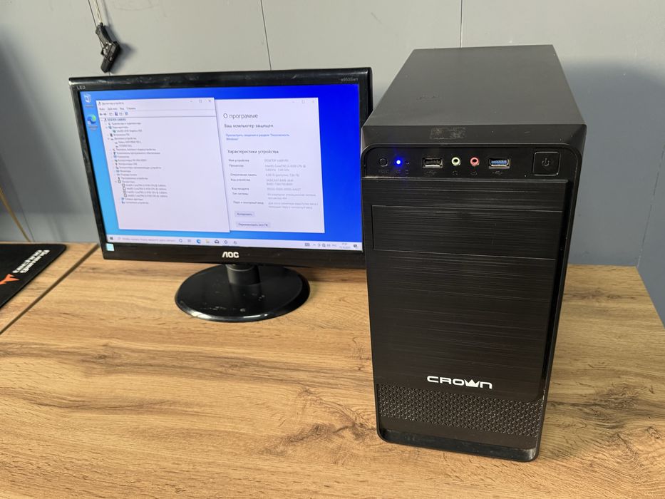 Компьютер для работы,учебы core i3 / ssd / озу 8гб с монитором