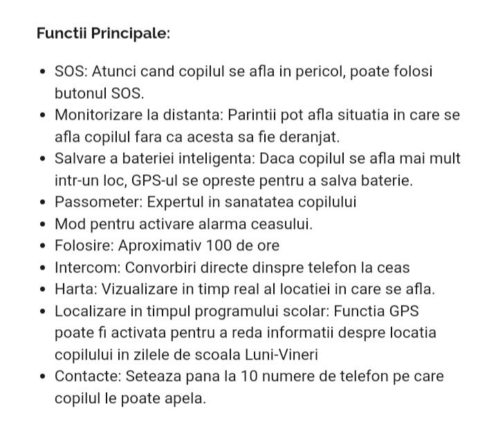 Telefon Ceas GPS Cameră Video copii