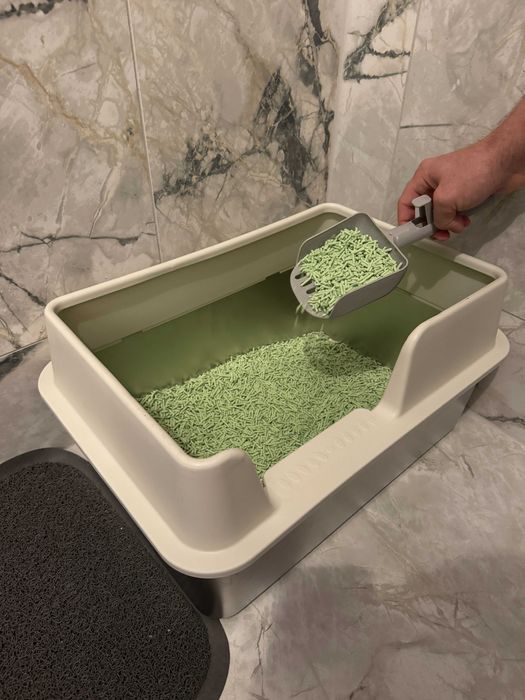 NOU Litiera inox cu capac pentru pisici