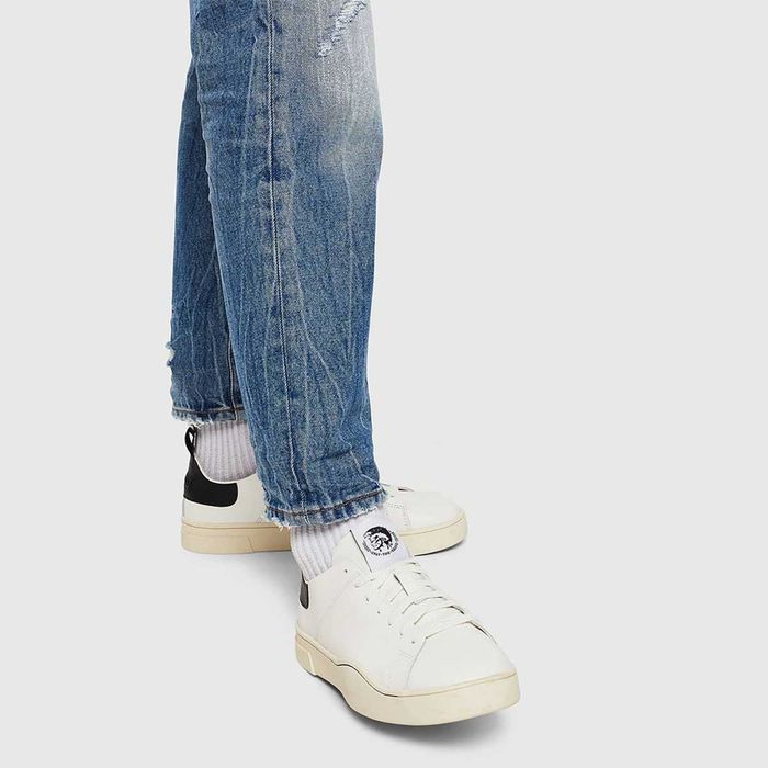 Мъжки обувки Diesel S-Clever, Bianco бели от ест. кожа , 44 номер