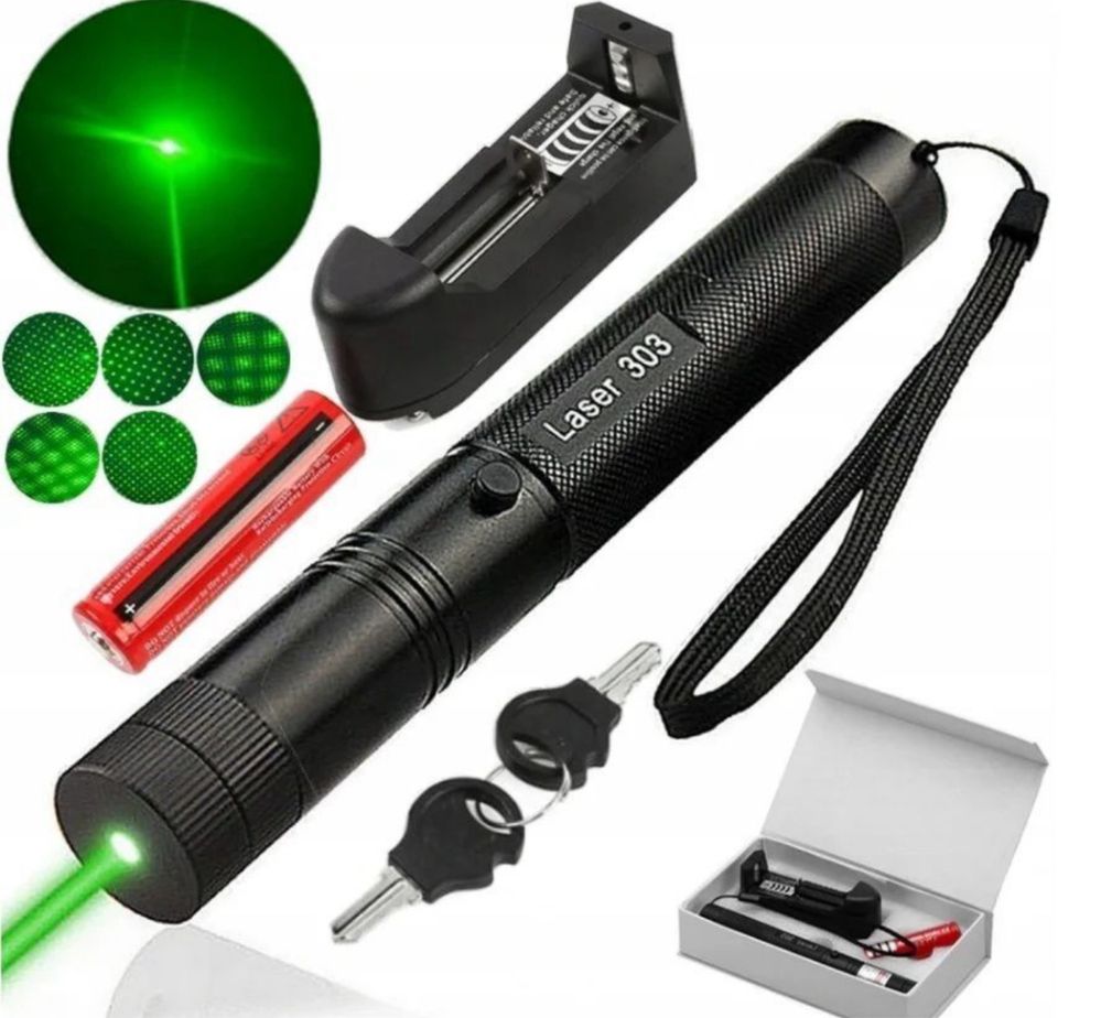 лазерная указка мощная зелёный цвет с аккумулятором