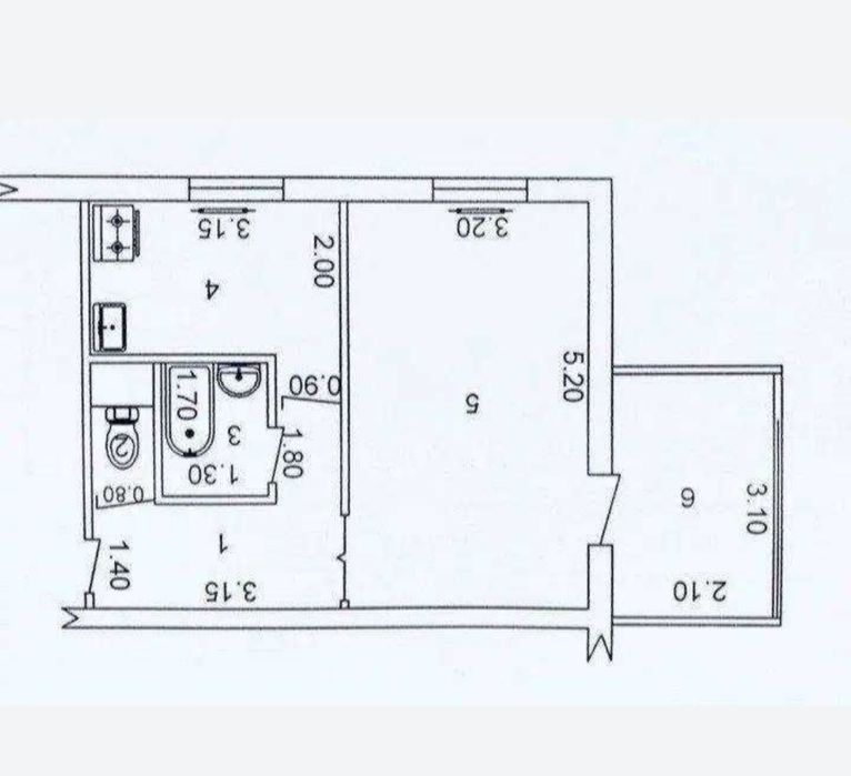 ТТЗ-4 КОРЗИНКА 1-хона 1-каватда. Айвон 2х3. S=38 м²