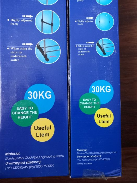 Suport simplu/dublu pentru umerase. 30 kg.  Nou!