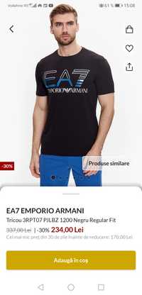 Tricou barbati Emporio Armani EA7, M, nou.