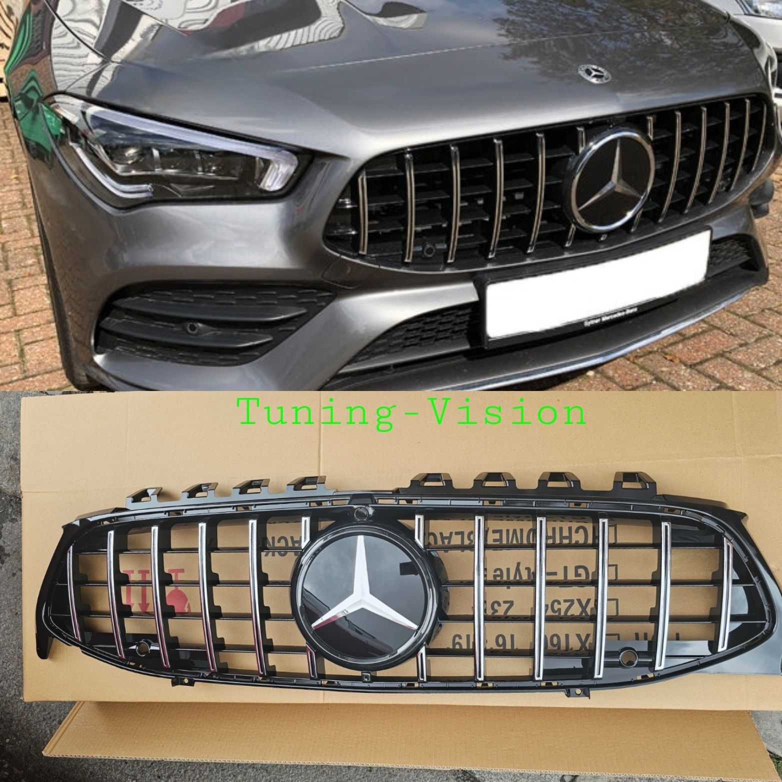 AMG Решетка C118 X118 GTR panamericana Mercedes CLA grill емблема
