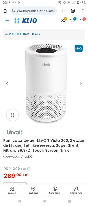 Purificator de aer NOU Levoit Vista 200