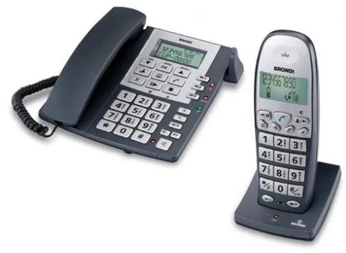 Set Telefon fix + fără fir Brondi Bravo Profesional Duo S