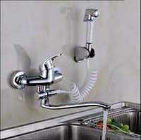 Стенен Смесител комбиниран за мивка душ или вана