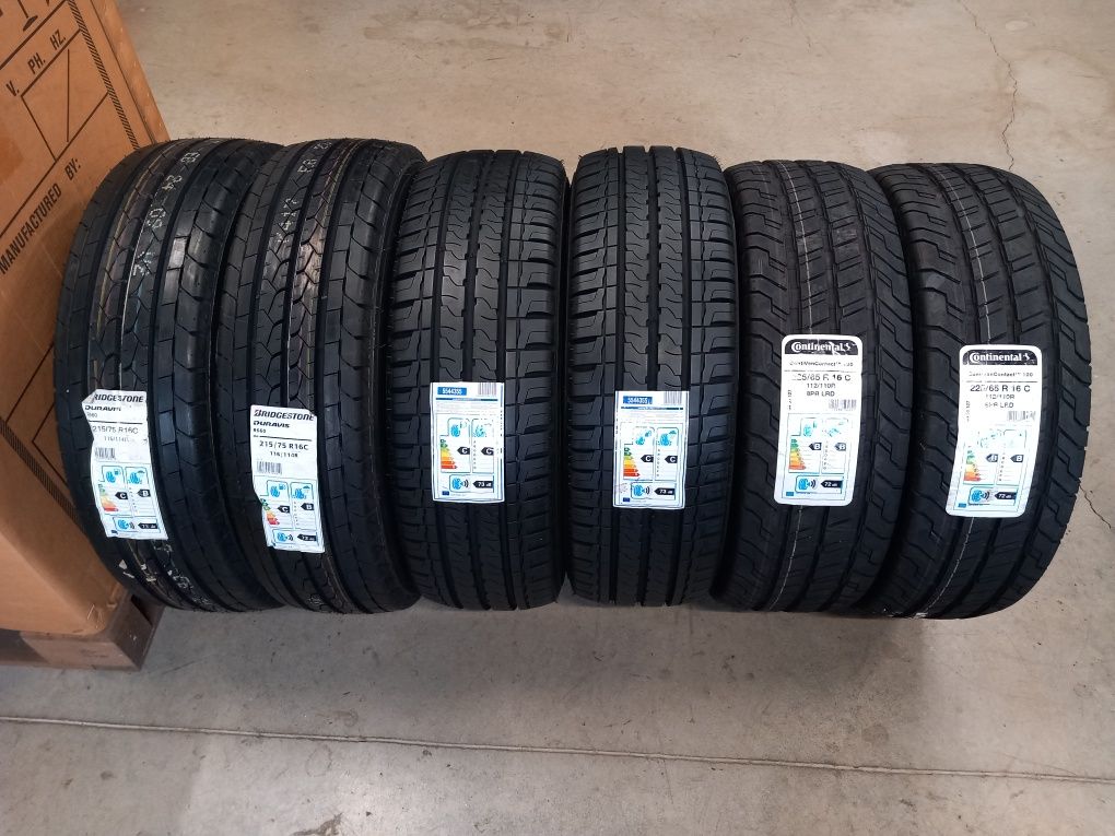 По 2бр.BRIDGESTONE 215/75R16C,CONTINENTAL 225/65R16C,KLEBER 235/65R16C