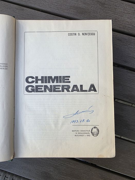 Chimie Generala, C. D. Nenițescu, 1972