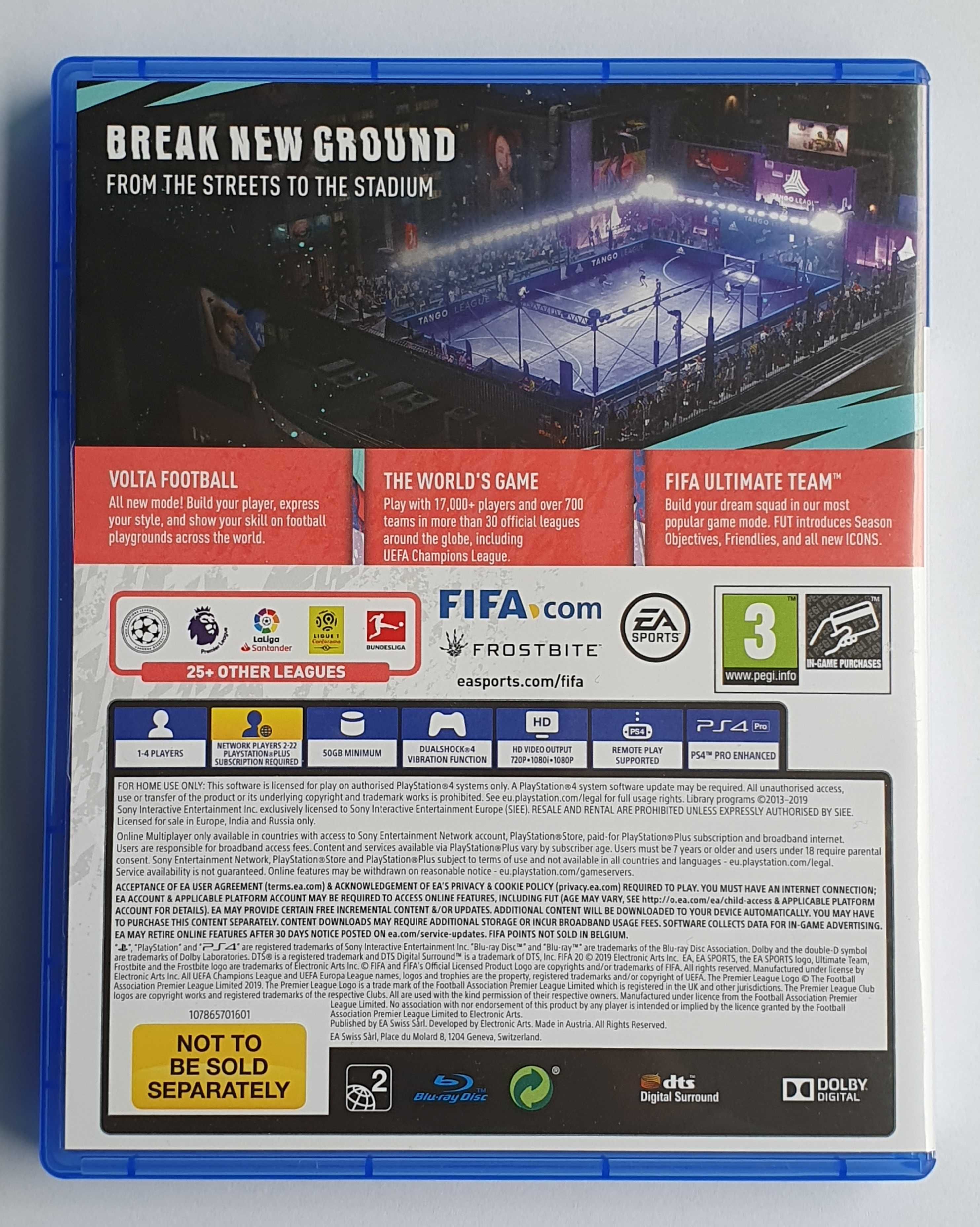FIFA 20 PS4 Playstation 4 ФИФА 2020 Плейстейшън 5 PS5 футбол мач игра