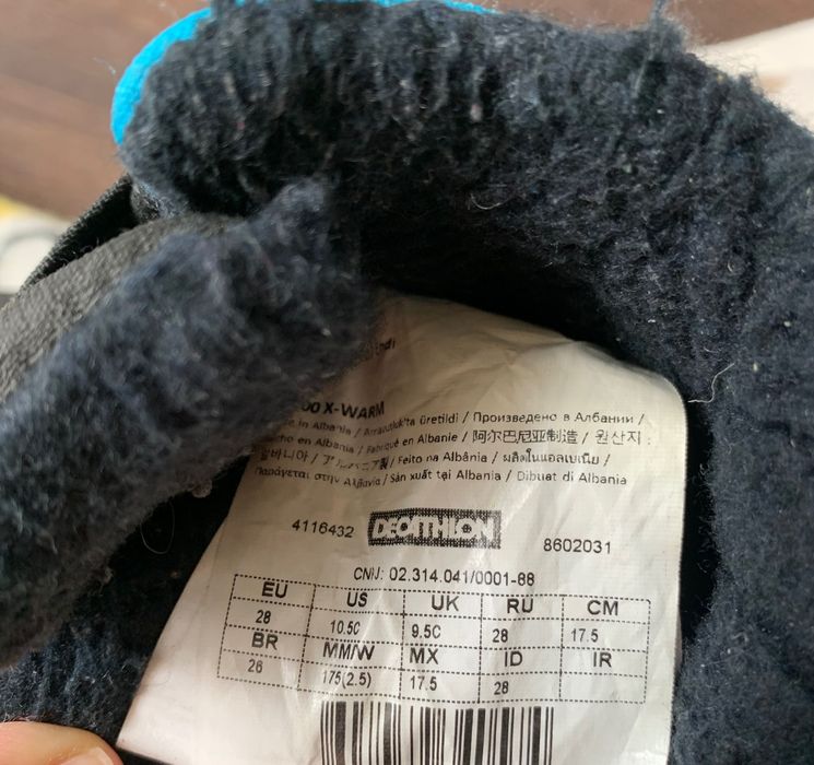 Зимни непромокаеми ботуши Декатлон 27 номер