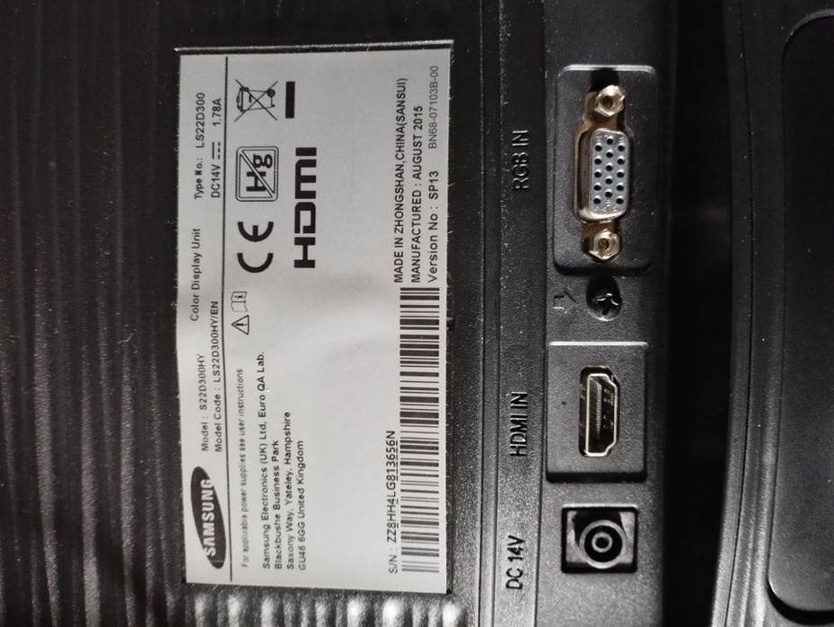 Monitor Samsung Led, full HD, 22',și Alimentator