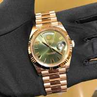 Rolex Day-Date Rose Gold Green 228235