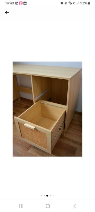 Birou, Kodu Hamilton Desk, 2 sertare cu insertii de ratan